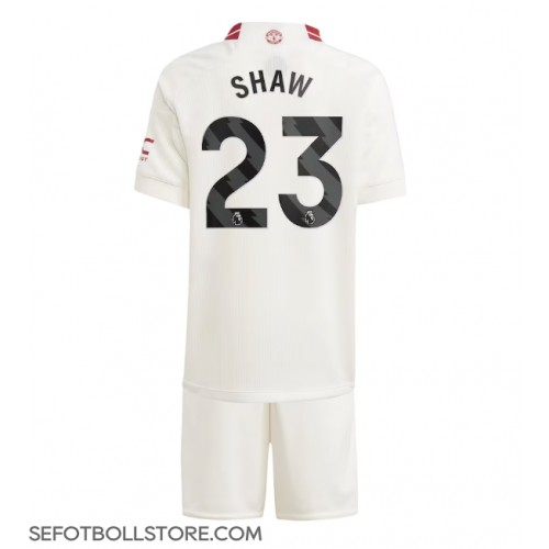 Manchester United Luke Shaw #23 Replika babykläder Tredjeställ Barn 2023-24 Kortärmad (+ korta byxor)